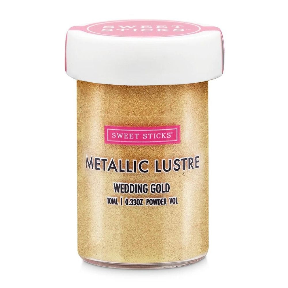 Sweet Sticks Edible Metallic Lustre Dust 10ml - Wedding Gold