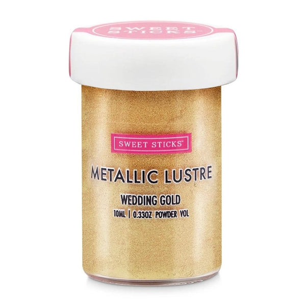 Sweet Sticks Edible Metallic Lustre Dust 10ml - Wedding Gold