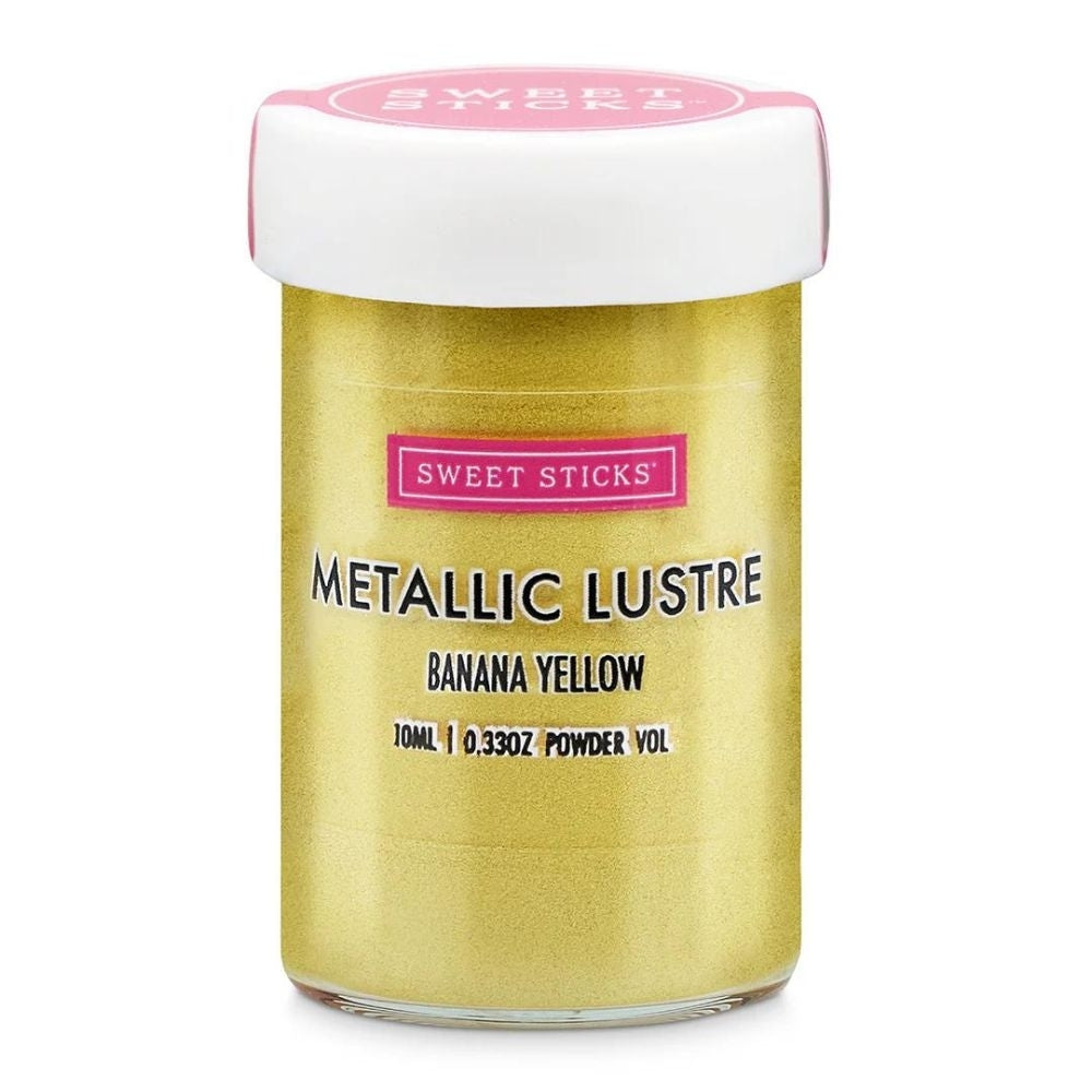 Sweet Sticks Edible Metallic Lustre Dust 10ml - Banana Yellow