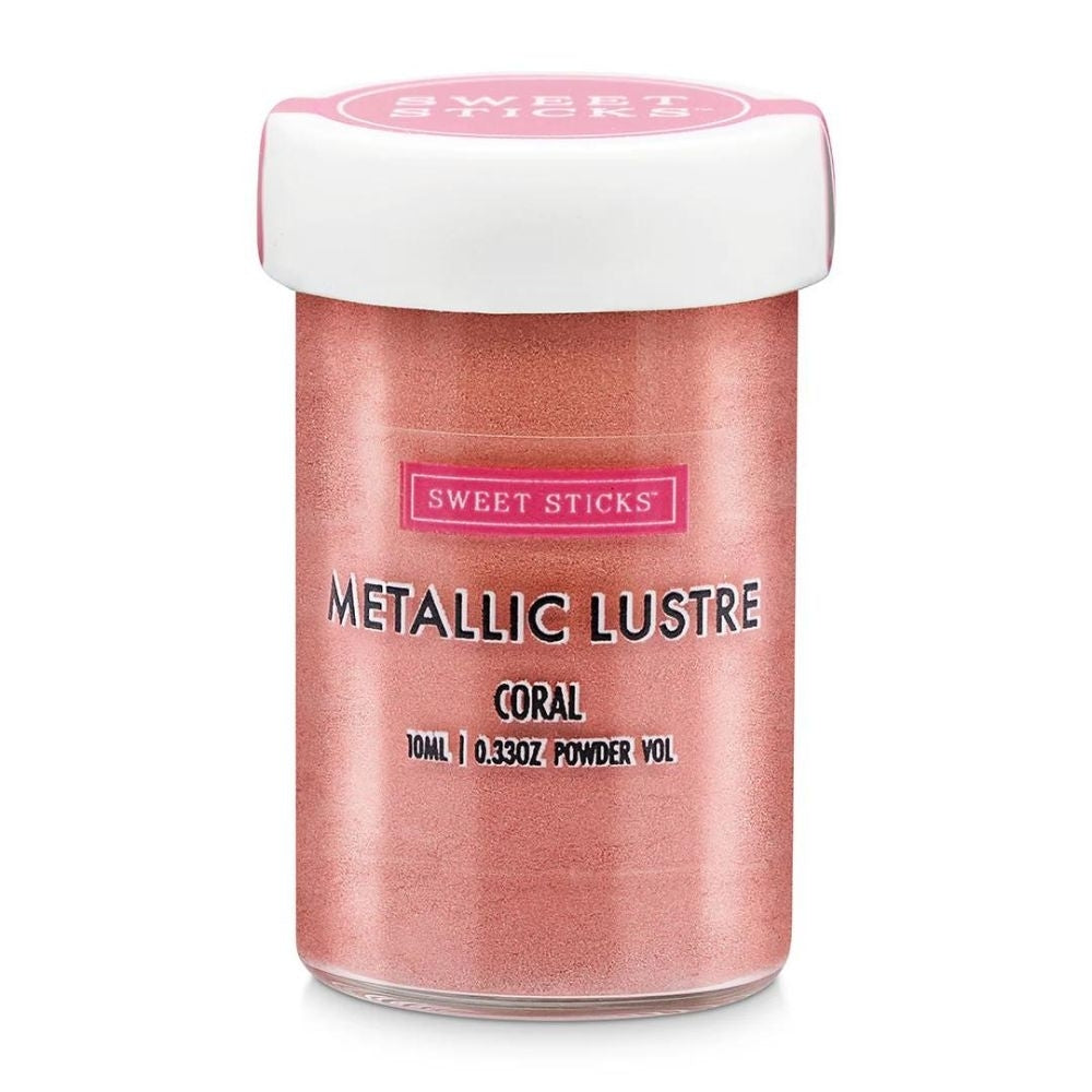 Sweet Sticks Edible Metallic Lustre Dust 10ml - Coral