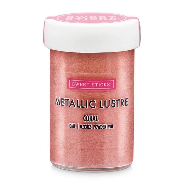 Sweet Sticks Edible Metallic Lustre Dust 10ml - Coral