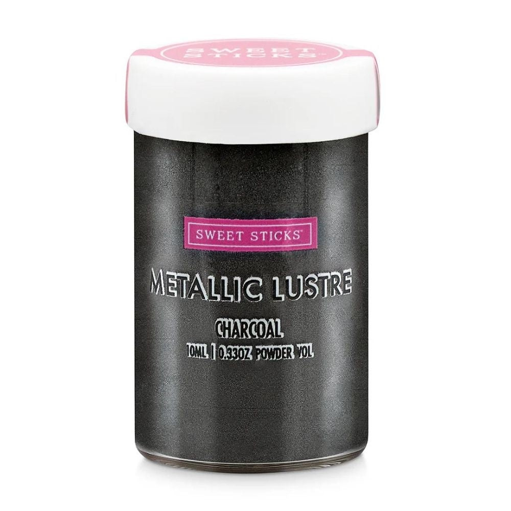 Sweet Sticks Edible Metallic Lustre Dust 10ml - Charcoal