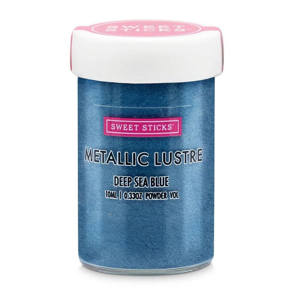 Sweet Sticks Edible Metallic Lustre Dust 10ml - Deep Sea Blue
