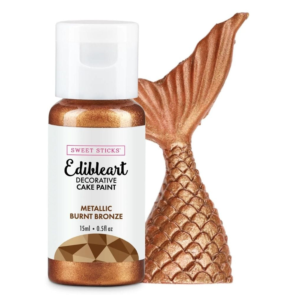 Sweet Sticks Metallic Edible Art Paint 15ml - Burnt Bronze