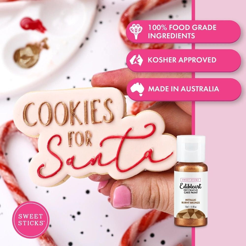 Sweet Sticks EXPIRED - Burnt Bronze - Metallic Edible Art Paint 15ml - Sweet Sticks [OCT 2025]
