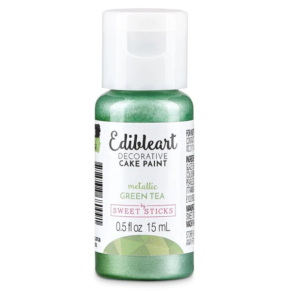 Sweet Sticks Metallic Edible Art Paint 15ml - Green Tea