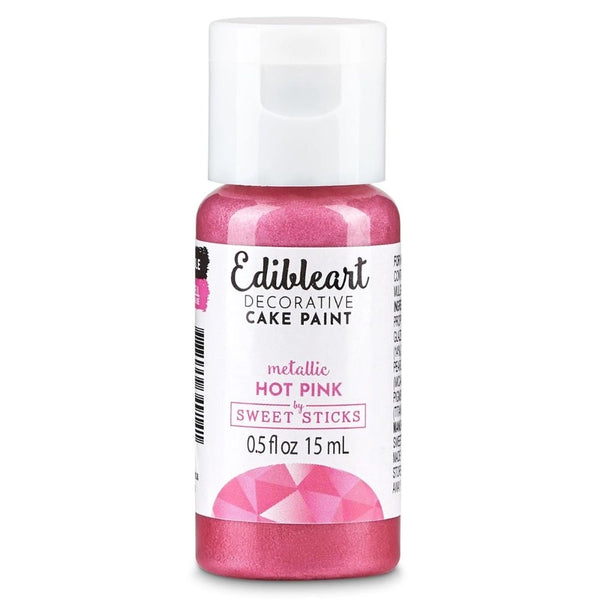Sweet Sticks Metallic Edible Art Paint 15ml - Hot Pink