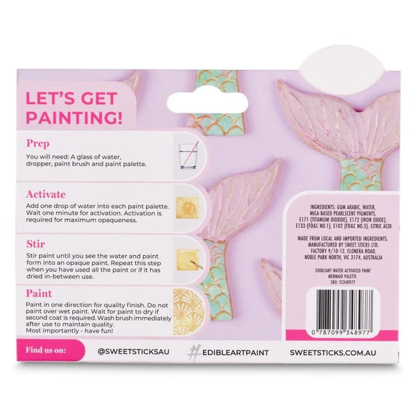 Sweet Sticks EXPIRED - Mermaid Water Activated Mini Paint Palette (MAY 2025)