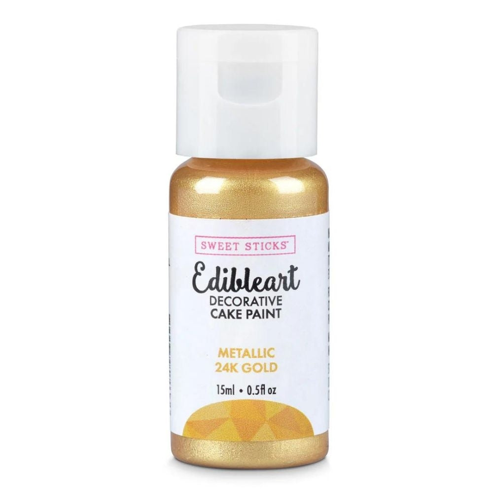Sweet Sticks Metallic Edible Art Paint 15ml - 24k Gold