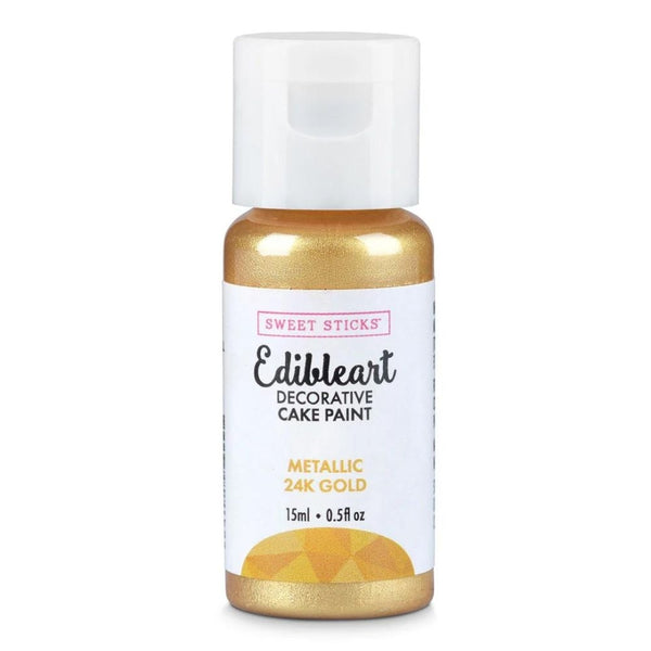 Sweet Sticks Metallic Edible Art Paint 15ml - 24k Gold