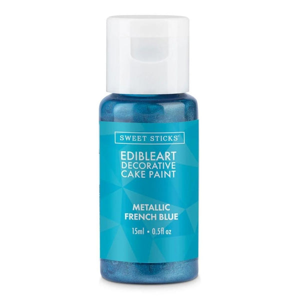 Sweet Sticks Metallic Edible Art Paint 15ml - French Blue