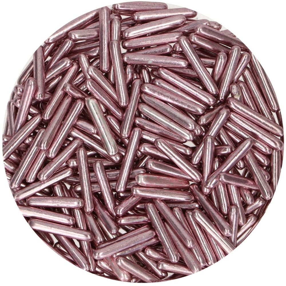 FunCakes Metallic Pink Sugar Rods XL 70g
