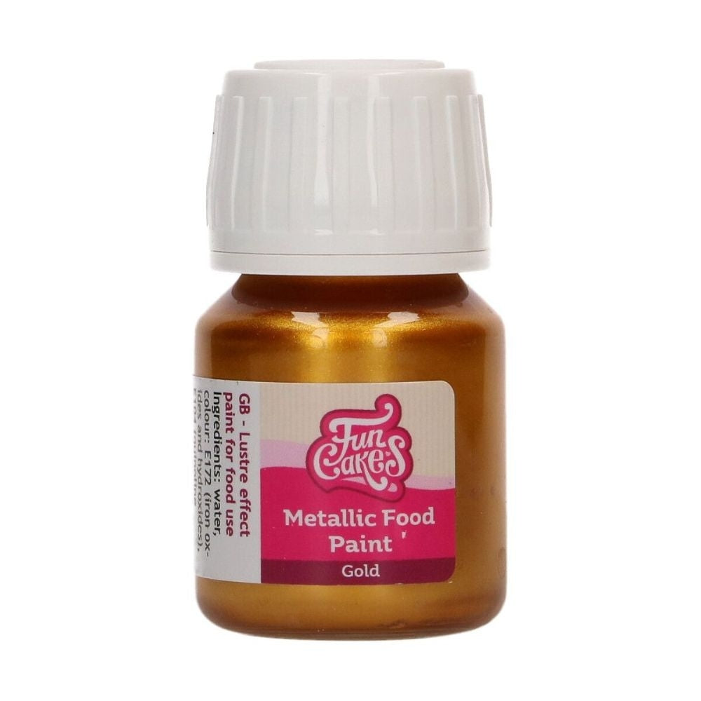 FunCakes Metallic Food Paint 30ml - Gold