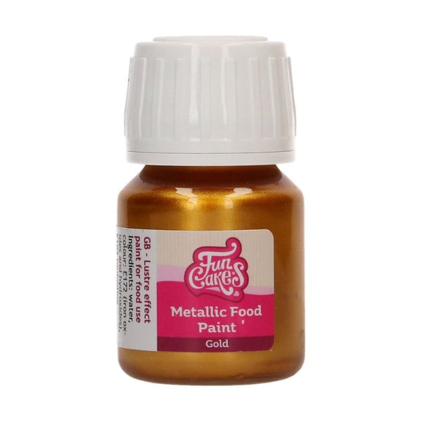 FunCakes Metallic Food Paint 30ml - Gold