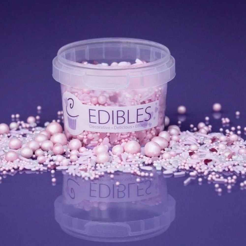 Purple Cupcakes Shimmer Pink Lemonade Sprinkle Mix (V) 90g