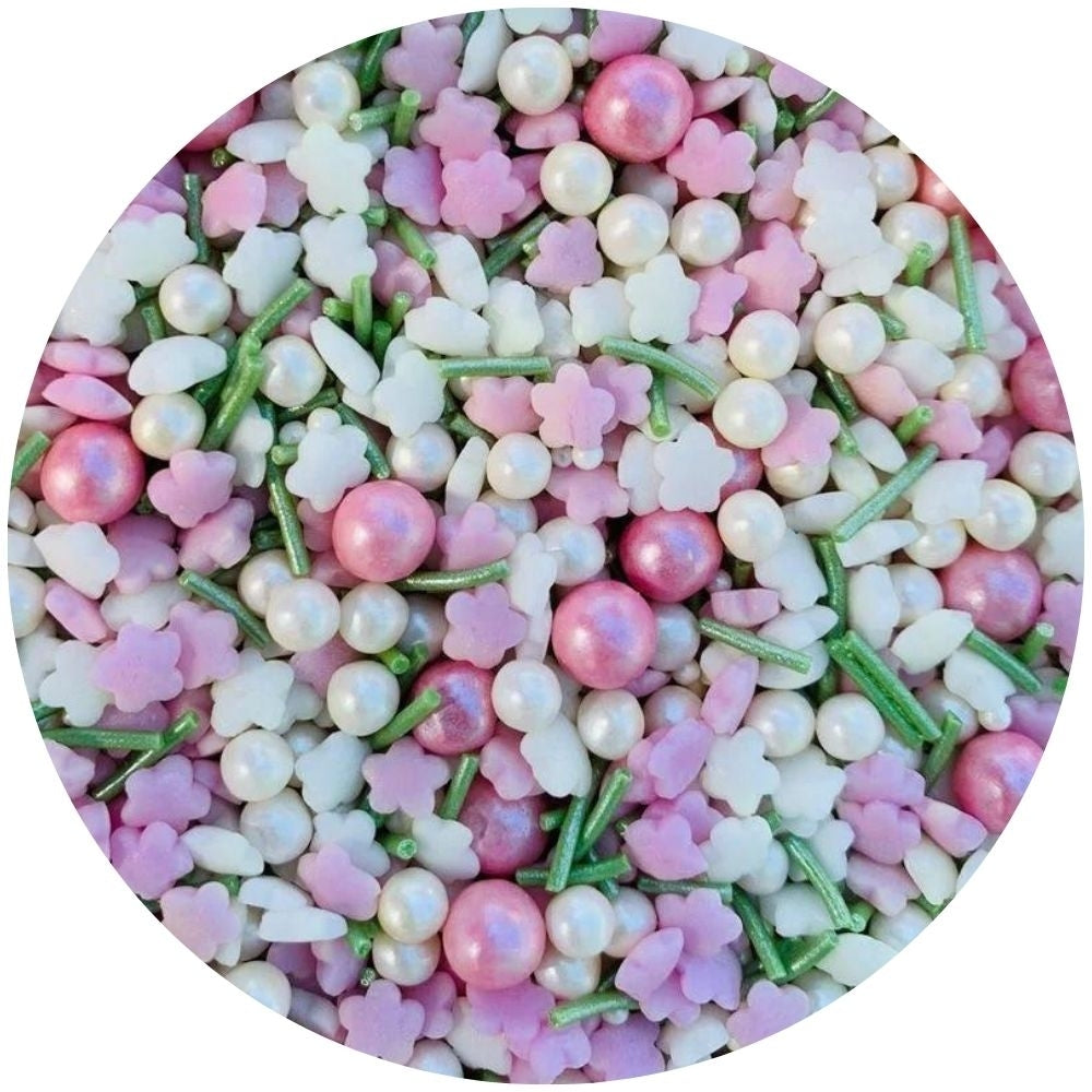 Purple Cupcakes Falling Blossoms Shimmer Sprinkle Mix (V) 90g