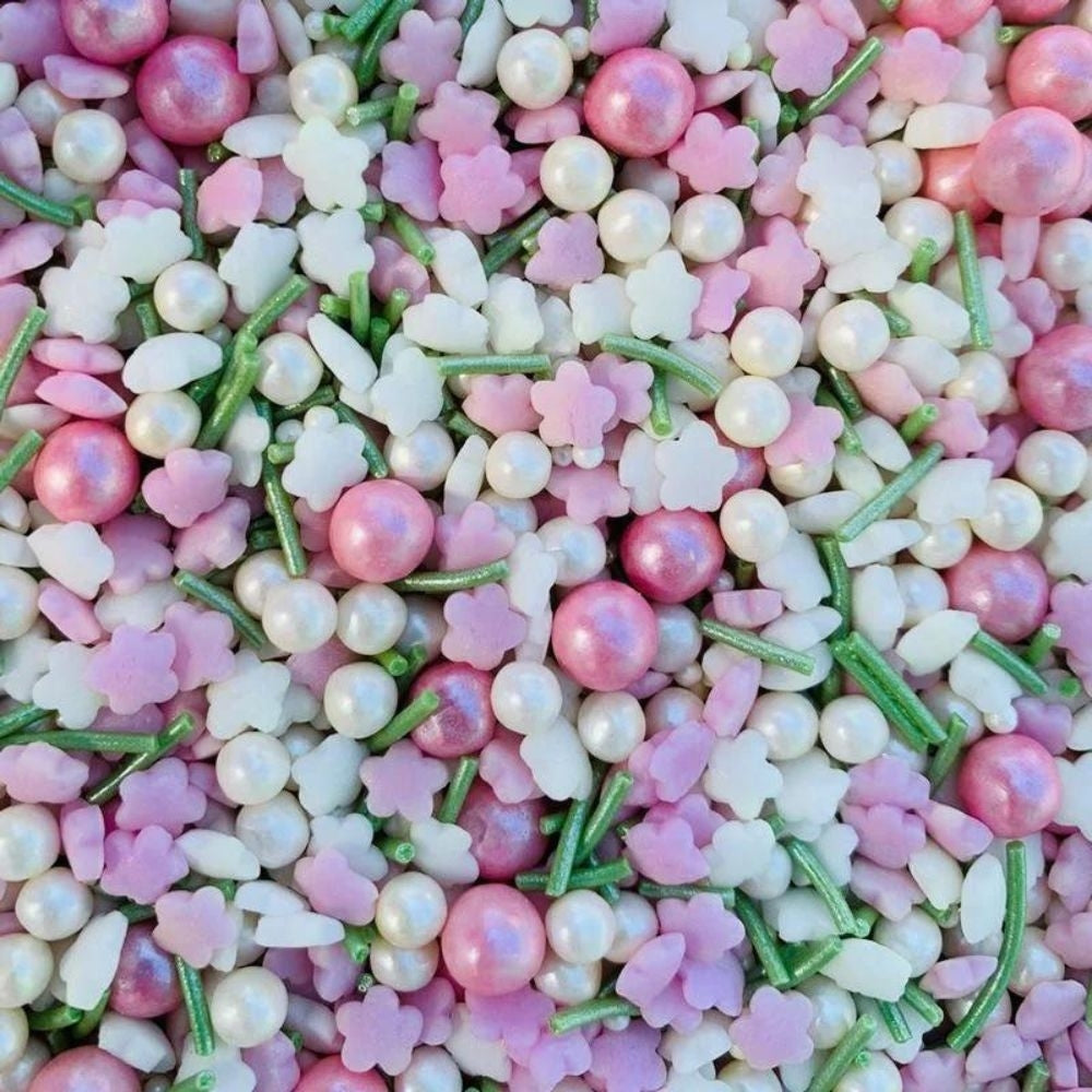 Purple Cupcakes Falling Blossoms Shimmer Sprinkle Mix (V) 90g