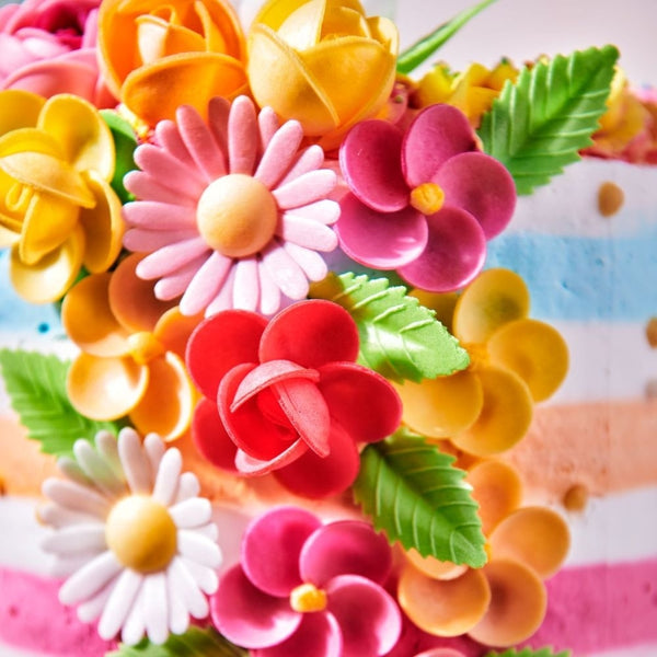 FunCakes Edible Frangipani & Leaves Wafer Flowers Pack Of 15