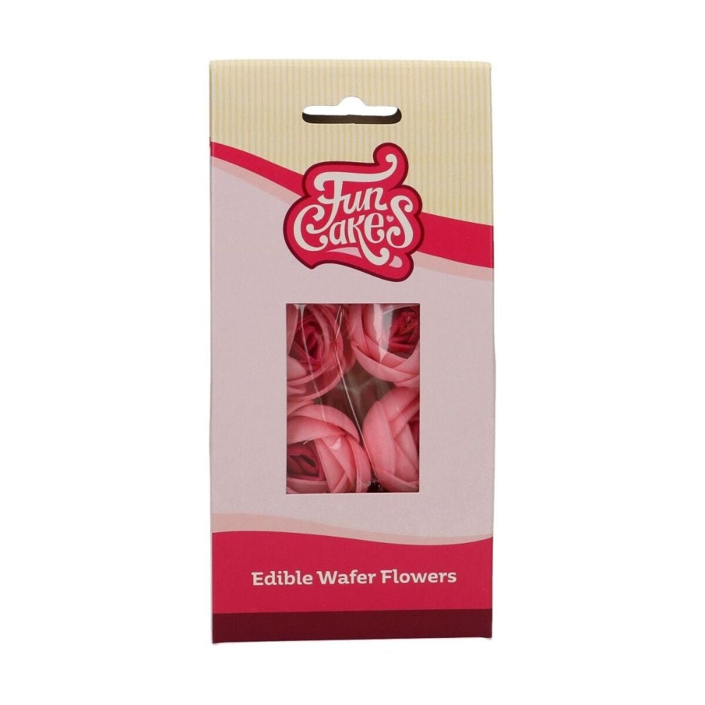 FunCakes Edible Rose Wafer Flowers Pack Of 6