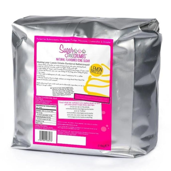 Sugar & Crumbs Lemon Drizzle Natural Flavoured Icing Sugar