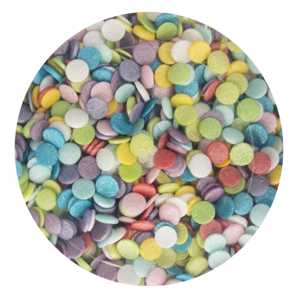 Purple Cupcakes 4mm Shimmer Multicolour Confetti Sprinkles 70g