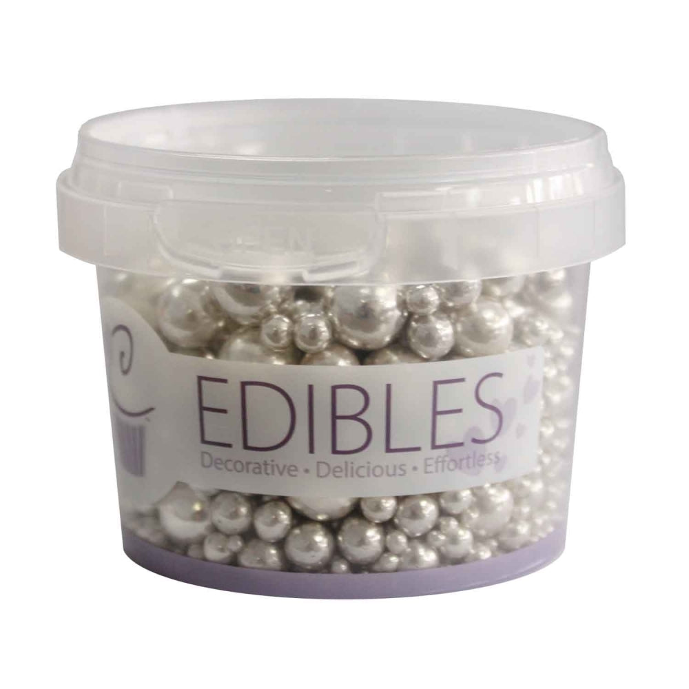 Purple Cupcakes Silver Metallic Shiny Sprinkle Mix (2mm - 10mm) 100g