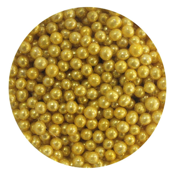 Purple Cupcakes Gold Metallic Pearls 100g