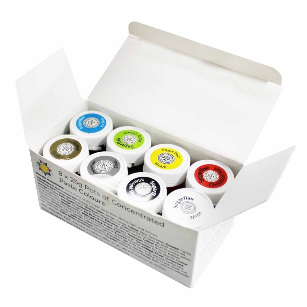 Sugarflair Ultimate Colour Paste Collection - Set of 8 Colours