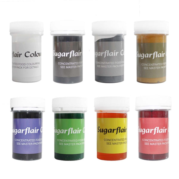 Sugarflair Ultimate Colour Paste Collection - Set of 8 Colours