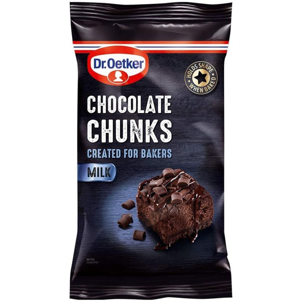 Dr. Oetker Milk Chocolate Chunks 100g