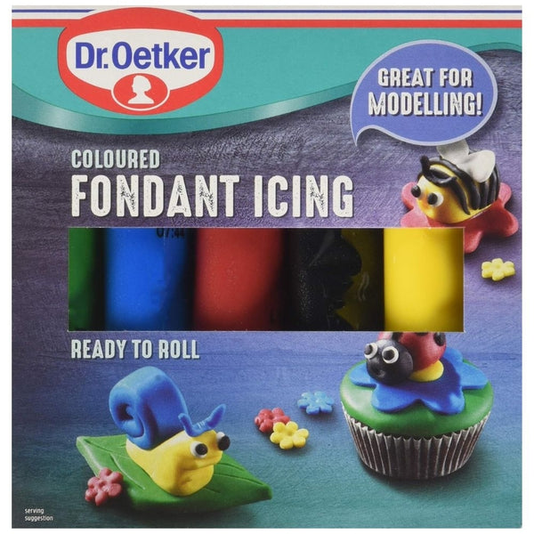 Dr. Oetker Multicolour Ready To Roll Fondant Icing 5 x 100g