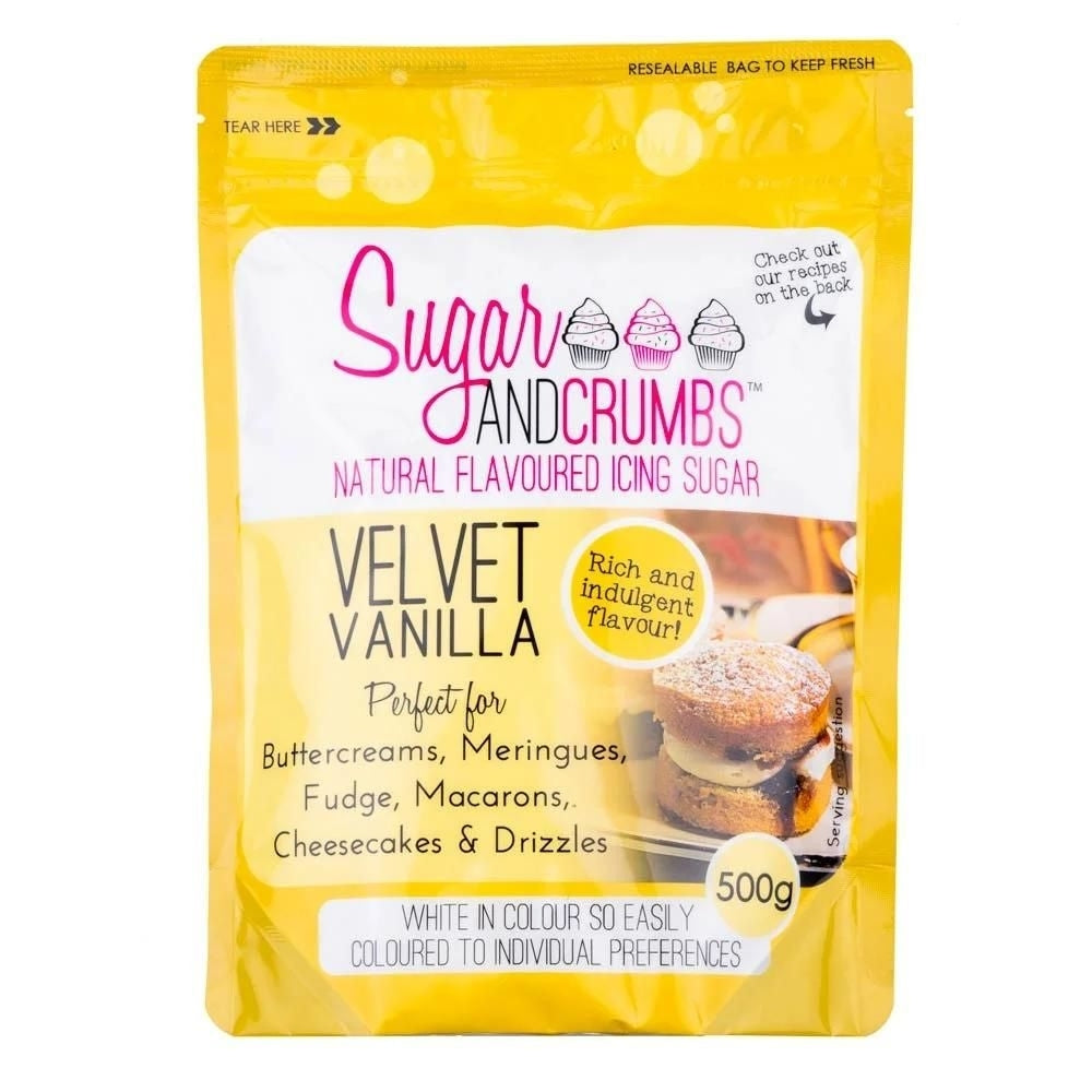 Sugar & Crumbs Velvet Vanilla Natural Flavoured Icing Sugar 500g