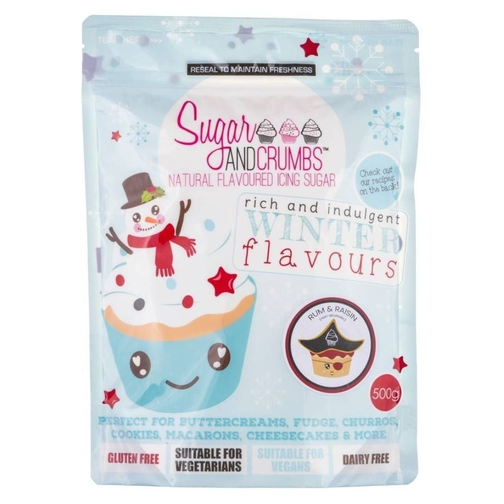 Sugar & Crumbs LOW DATE - Rum And Raisin Icing Sugar 500g - Sugar And Crumbs [MARCH 2026]