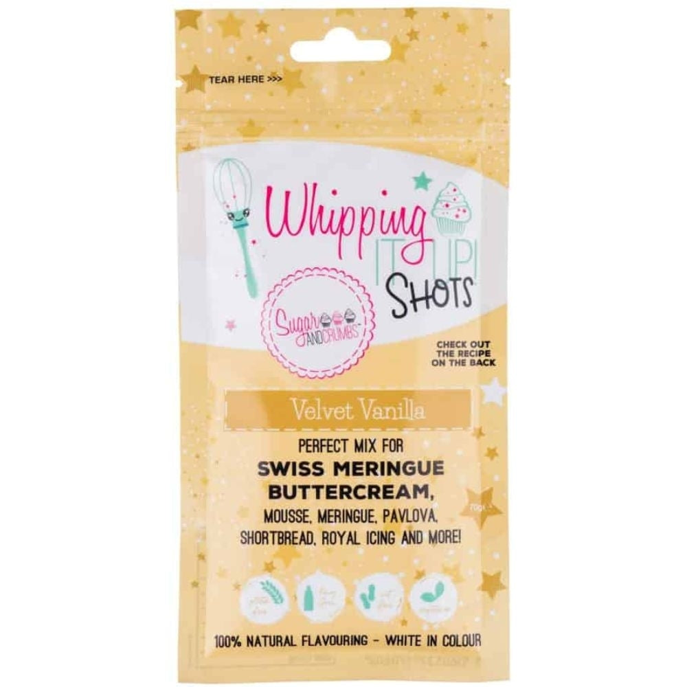 Sugar & Crumbs Velvet Vanilla Whipping It Up! Swiss Meringue Buttercream Flavour Shot 70g