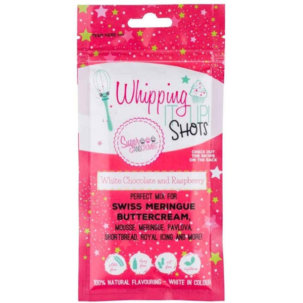 Sugar & Crumbs White Chocolate & Raspberry Whipping It Up! Swiss Meringue Buttercream Flavour Shot 70g