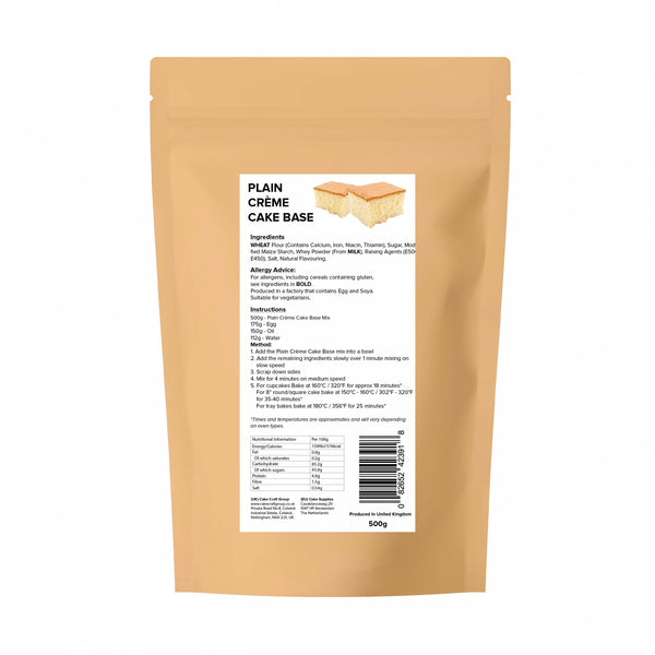 Whisked Away Plain Creme Cake Mix 12.5kg
