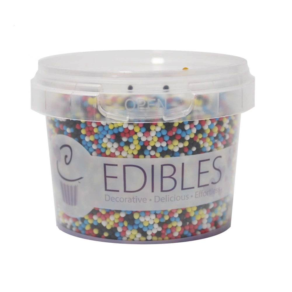 Purple Cupcakes 2mm Shimmer Pixel Mix Non-Pareil Sugar Pearls 100g