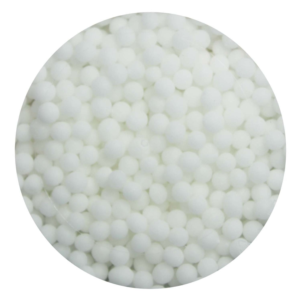 Purple Cupcakes 4mm Matt White Sugar Pearls 100g