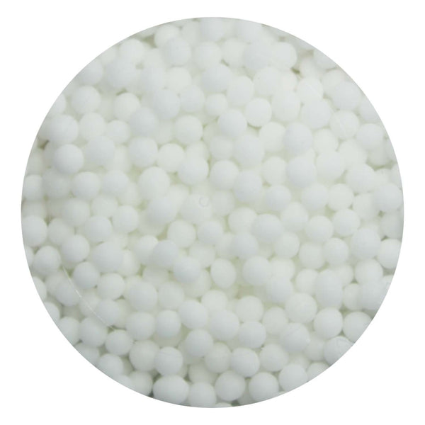 Purple Cupcakes 4mm Matt White Sugar Pearls 100g