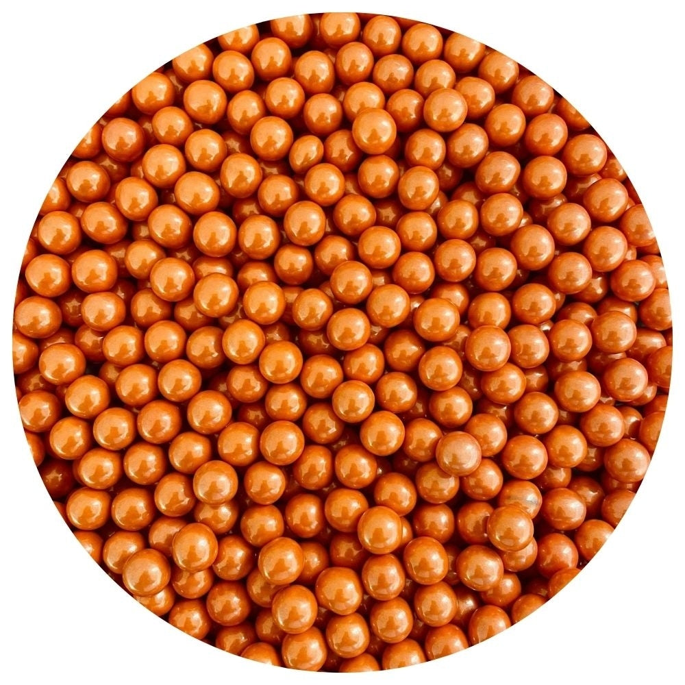 Purple Cupcakes 10mm Orange Chocolate Filled Sugar Pearls 80g