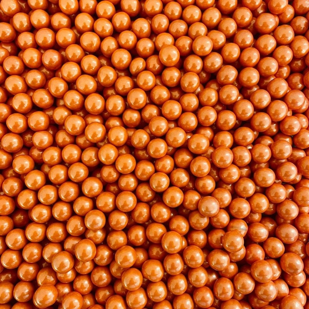 Purple Cupcakes 10mm Orange Chocolate Filled Sugar Pearls 80g