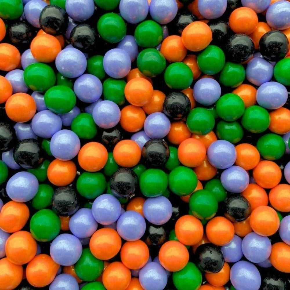 Purple Cupcakes 10mm Halloween Chocolate Filled Sugar Pearls 80g