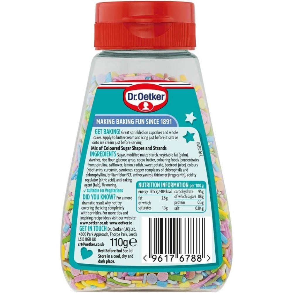 Dr. Oetker LOW DATE - Unicorn Confetti Sprinkles 110g - Dr Oetker [JULY 2026]
