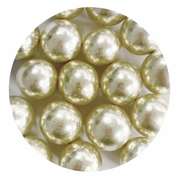 Purple Cupcakes 20mm Gold Metallic Shiny Chocolate Filled Sugar Pearls 60g