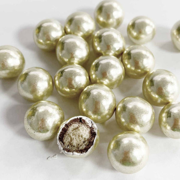 Purple Cupcakes 20mm Gold Metallic Shiny Chocolate Filled Sugar Pearls 60g