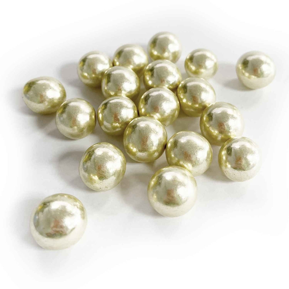 Purple Cupcakes 20mm Gold Metallic Shiny Chocolate Filled Sugar Pearls 60g