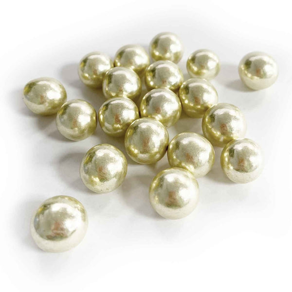 Purple Cupcakes 20mm Gold Metallic Shiny Chocolate Filled Sugar Pearls 60g