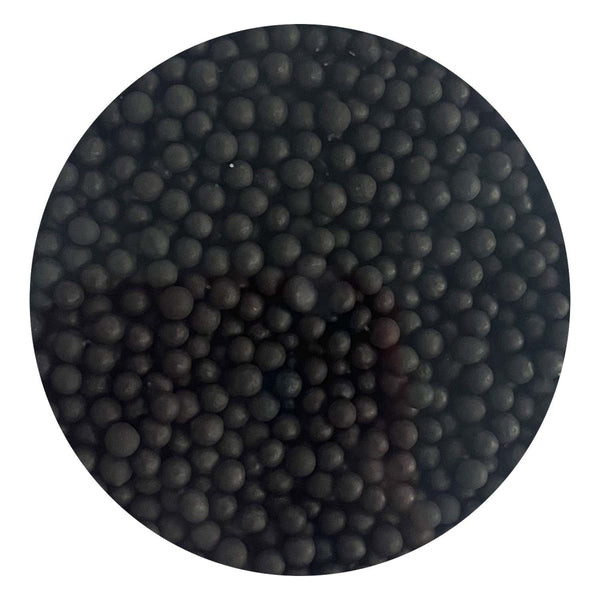 Purple Cupcakes 4mm Matt Black Sugar Pearls 100g