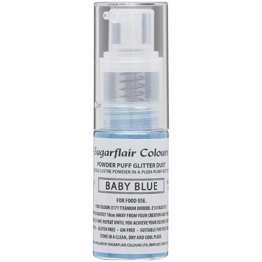 Sugarflair Glitter Dust Non-Aerosol Pump Spray - Baby Blue
