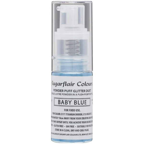 Sugarflair Glitter Dust Non-Aerosol Pump Spray - Baby Blue